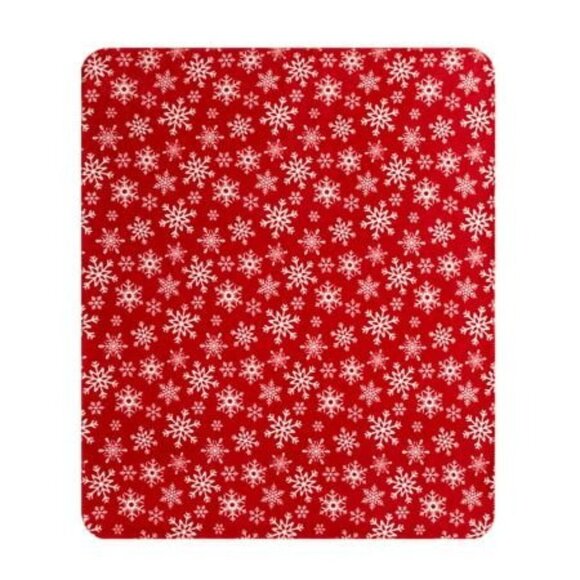 Holiday Time Super Soft Plush Throw Red White Snowflake Pattern 50"x60" - Picture 1 of 4